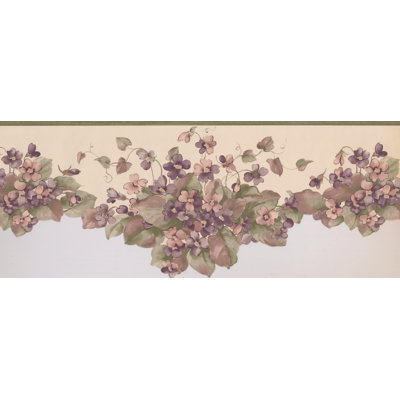 Bordure de papier peint l 15 pi x l 9 po floral Gravois