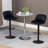 Homcom Adjustable Bar Stools Set Of 2, Velvet Counter Height Barstool, Upholstered Kitchen Stool With Swivel Seat, Steel Frame, Footrest For Kitchen Counter And Dining Room