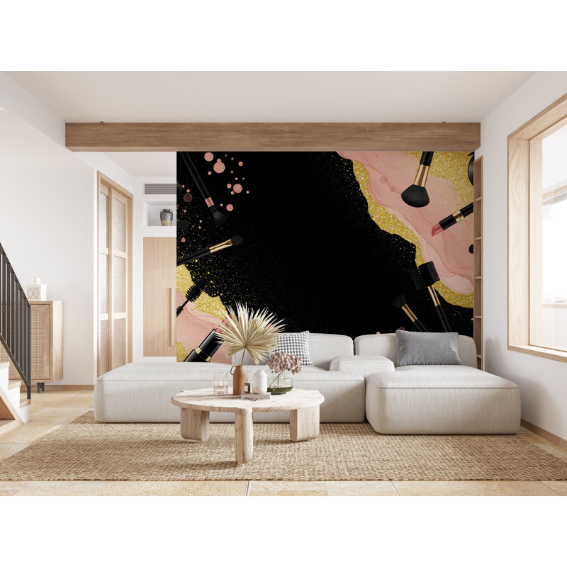 Beauté, papier peint de salon, papier peint de salon, papier peint cils, décor de bureau, autocollant mural entreprise, art mural 599RS (non tissé) RS599