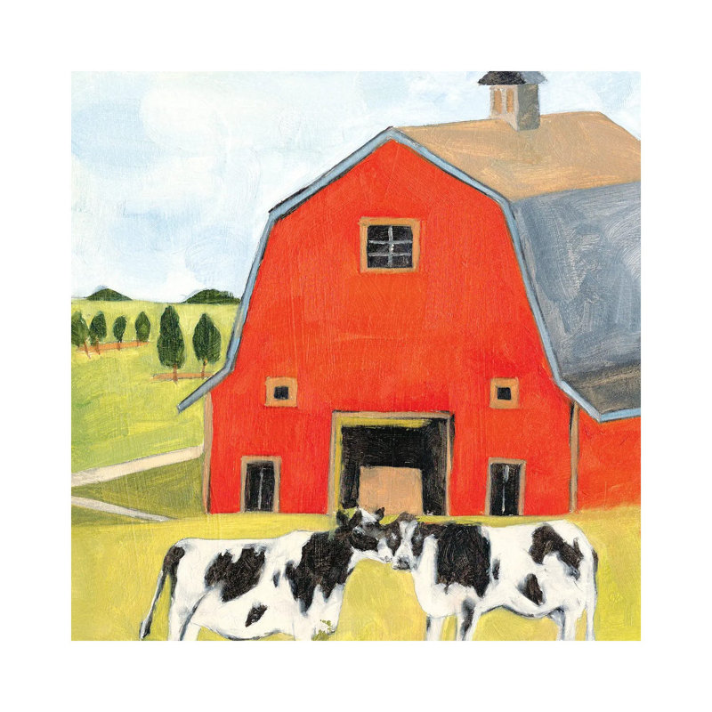 House In The Field II by Melissa Wang - Wrapped Canvas Painting, 93.98 cm H x 93.98 cm W x 1.91 cm D