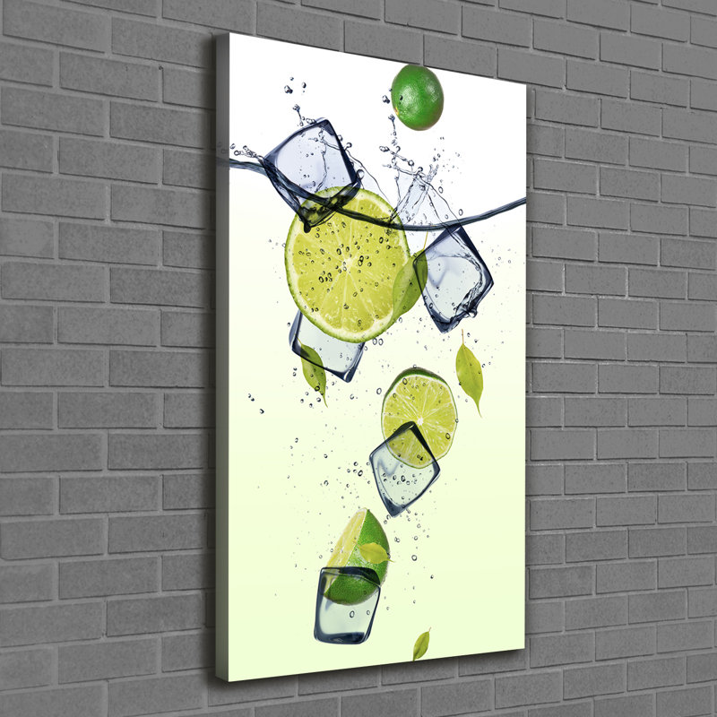 Limes And Ice - Wrapped Canvas Print