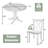 Orisfur. 5 Pieces Dining Table And Chairs Set For 4 Persons-211390466