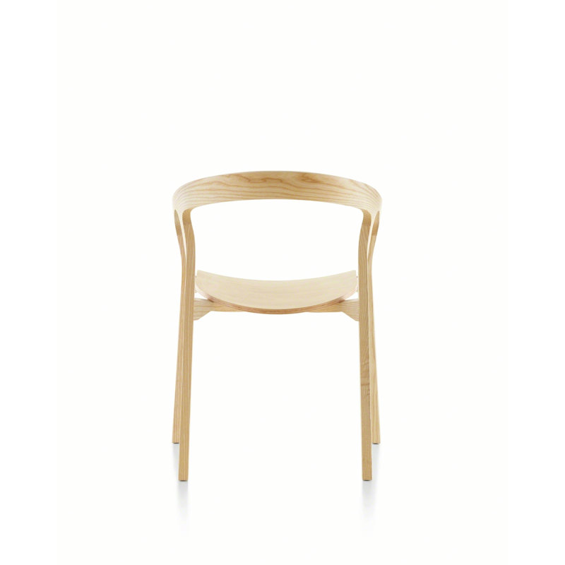 She Said Solid Wood Stacking Arm Chair, Natural