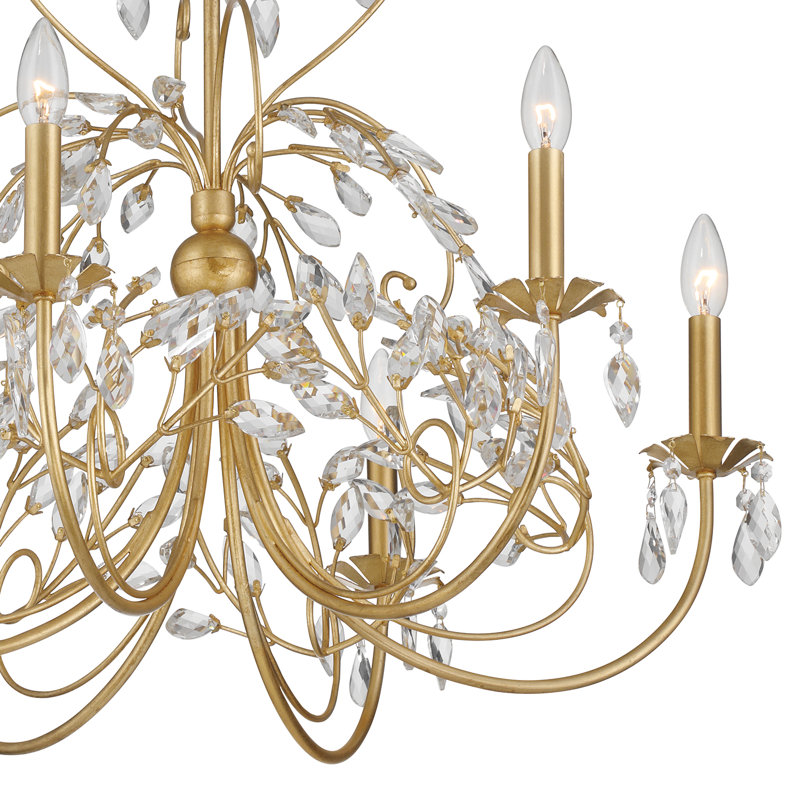 Miquesha 6 Light Antique Gold Chandelier