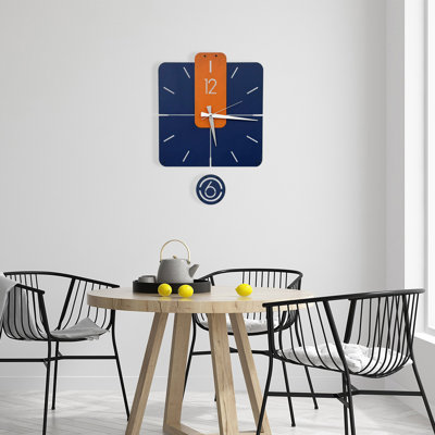 Elegant Decorative Metal Wall Clock, 13.0 x 19.7 inches | 100% Metal Construction, Thickness: 0.04 inches | Stylish Home Decor, Perfect for Living Room, Kitchen, or Office | Timeless Design with Durable Finish