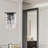 Natural Stone & Crystal Bead Flush Mount Sconce
