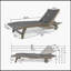 CHAISE Longe avec plateau escamotable