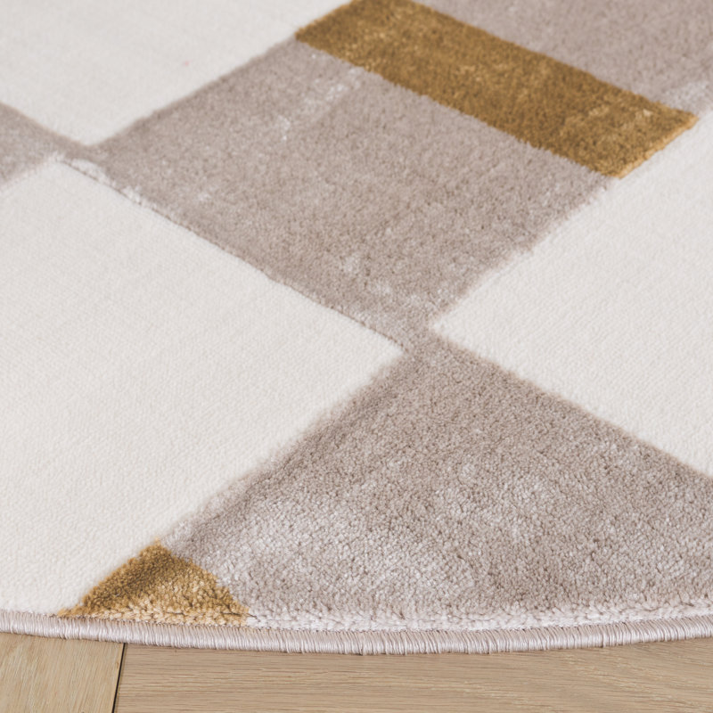 Tapis à motif géométrique Sitz Performance, Rond 6 pi 7 po