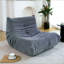 Chaise d'appoint de luxe capitonnée à boutons capitonnés gris, mobilier de salon 1pc-1214380927