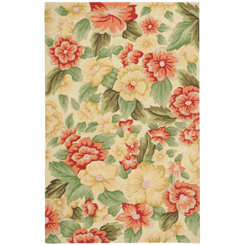 Tapis crème contemporain Karyn, Rectangle 3 pi 6 po x 5 pi 6 po