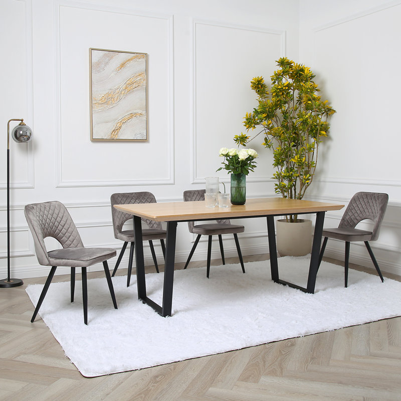 Asfand 4 - Person Dining Set, Grey