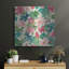 «Tropical Dream Bright On Cream 1 Teal and Gold» par Danhui Nai, art mural en métal-488192625