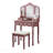Wooden Vanity Make Up Table And Stool Set, Rose Gold-831146829