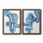 «Blue Braid I», ensemble de 2 reproductions d'art sur toiles-135432391-135432378