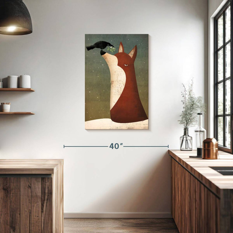 Brampt Fox And Mistletoe, 36" H x 24" W