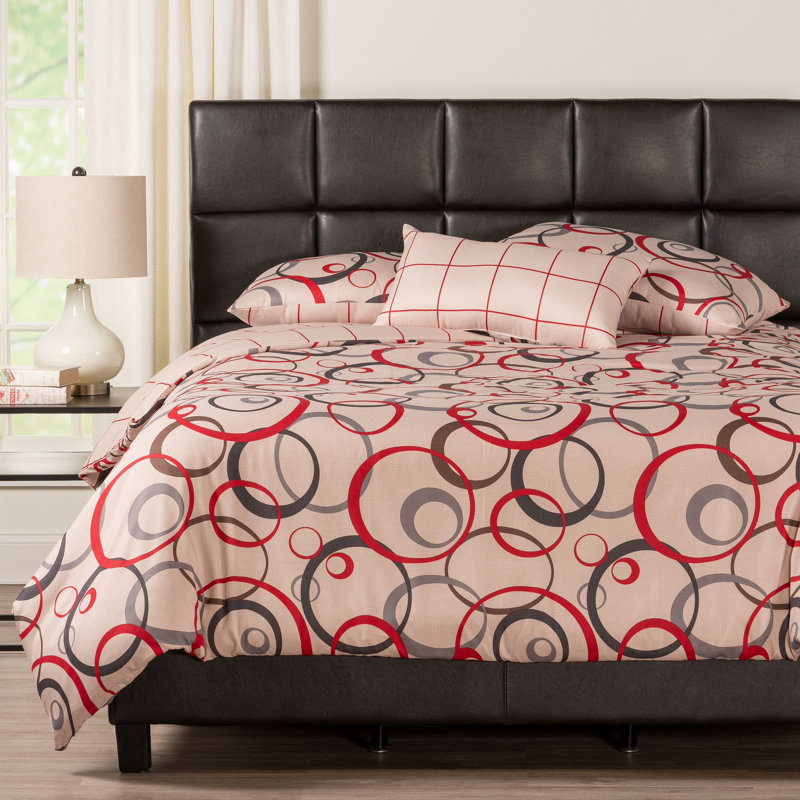 Circlet Geometric Shapes Duvet Cover & Insert, King Duvet + 2 King Shams + 1 Throw Pillow