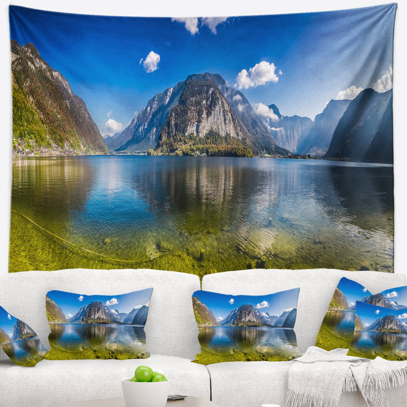 Paysage, montagne de cristal transparent, tapisserie des Alpes, H 68 po x l 80 po