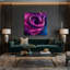 Abstrait art fluide sur toile mauve 39-579607730