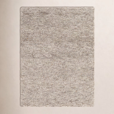 Alaina Handmade Wool Beige Rug