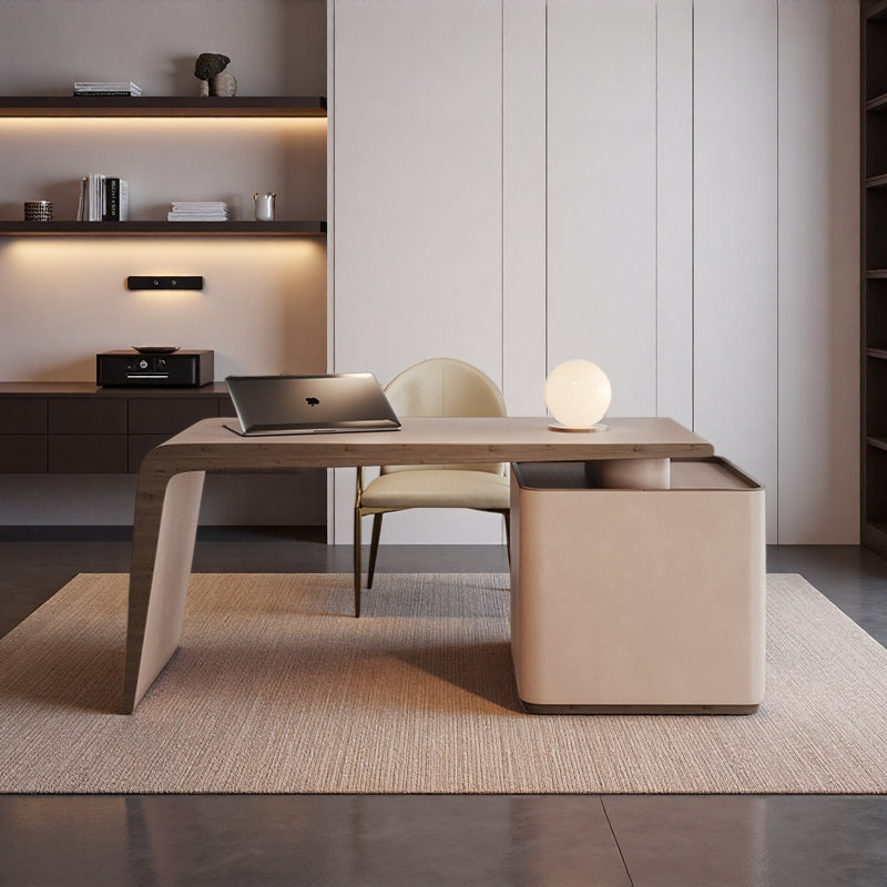 Bureau italien minimaliste: bureau à domicile moderne, H 29,5 po x l 70,9 po x P 27,6 po