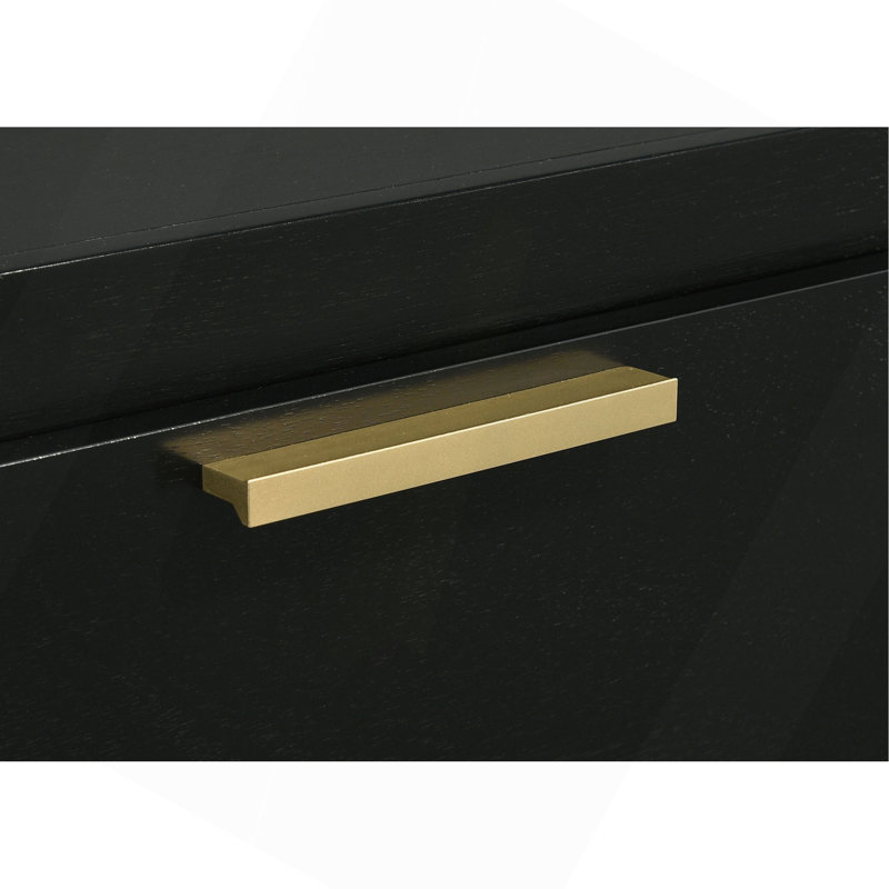 Commode de chambre à 6 tiroirs, Noir