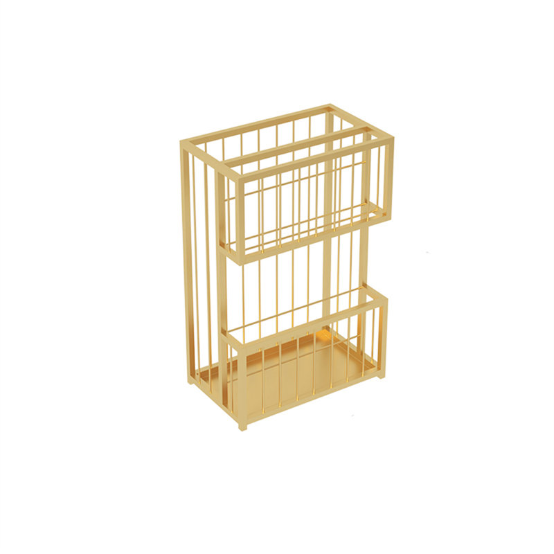 Metal Freestanding Umbrella Stand, Gold
