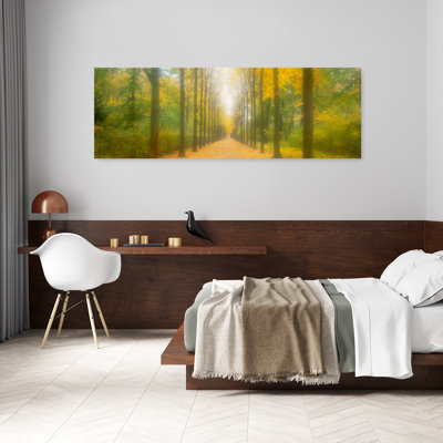 Chemin, art contemporain abstrait de paysage d'automne, Allemagne