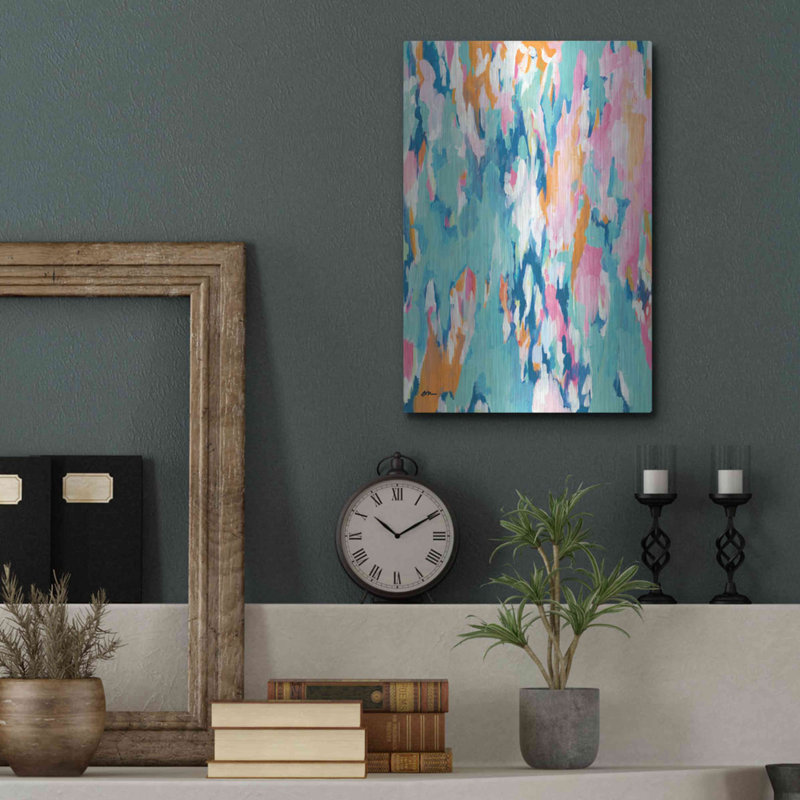 «Abstract Aqua» par Jessica Mingo, H 16 po x l 12 po