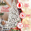Arbre de Noël floqué pré-éclairé avec 200 lumières blanc chaud UL, 551 pointes en PVC, fil à mémoire dépliable, assemblage facile et support en métal stable-34917678