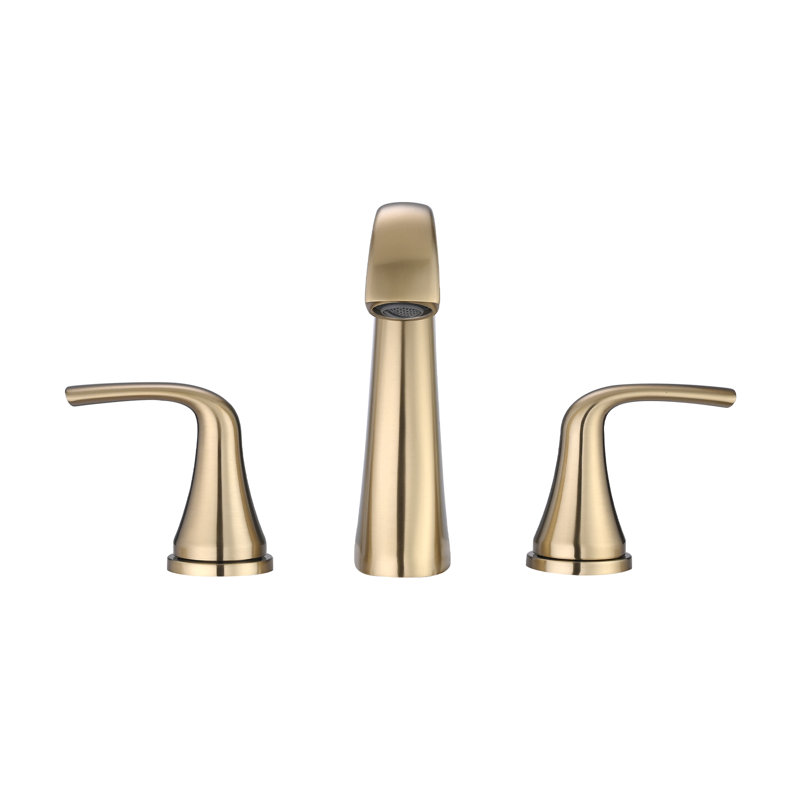 8 in. Widespread Double-Handle High-Arc Bathroom Faucet, Brushed Gold