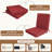2-Pack 19x19x3 Inch Outdoor Chair Cushions - High-Density Foam Water-Resistant UV-Protected Removable Cover Seat/Back Cushions for Patio, Garden, Burgundy-686747789-686747791