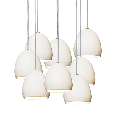 Lustre géométrique en argile 8 lumières