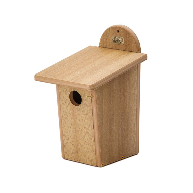Natural Teak Recycled Plastic Bluebird House, 12.5"