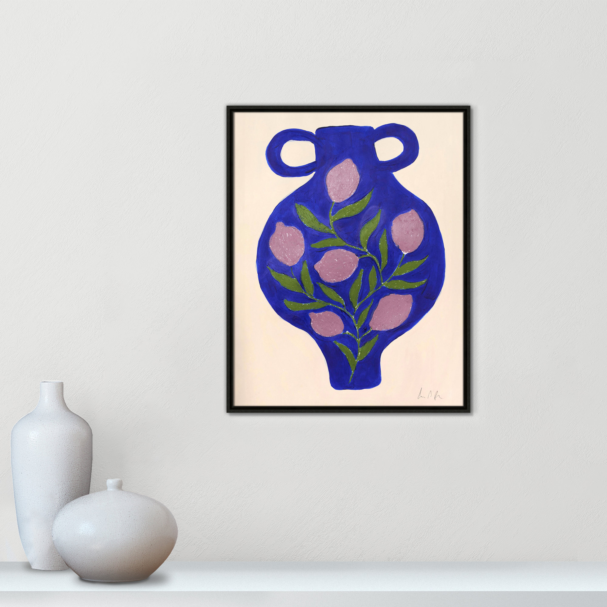 Vase No. 03 Print by Camilla Bergqvist, 29.5" H x 23.5" W, Espresso