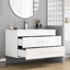 Meuble-lavabo mural blanc brillant 36 po avec tiroirs doubles 36 po
