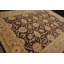 Tapis de zone en laine noué la peshawar brune 8 pi x 11 po one-of-kind Stringtown