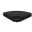 Base de parasol de patio décalée, 4 pièces rondes robustes, 52 litres d'eau ou capacité de sable de 112 livres, qualité en porte-à-faux noire 52L d'eau / 112 caractéristiques