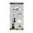 Two-Door LED Lights  Glass Display Cabinet 4 Shelves With Door, Floor Standing Curio Bookshelf For Living Room Bedroom Office,  64.7"*31.7"*14.3",Black-19785931