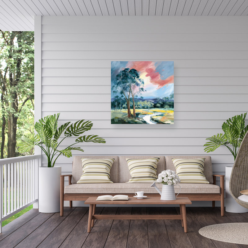 Meredith Howse Dancing Light At Sundown Outdoor  Canvas, H 14 po x l 14 po