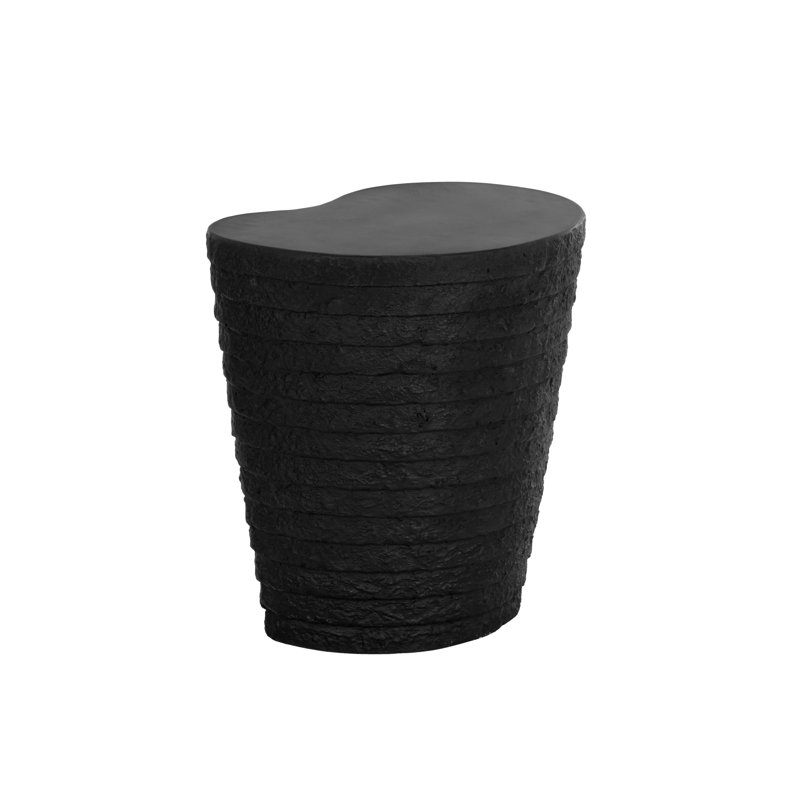 Concrete Outdoor Side Table - Black