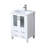 Volez 24 in W x 18.25 in D Single Bath Vanity, White Ceramic Top and Chrome Faucet Set-104788319