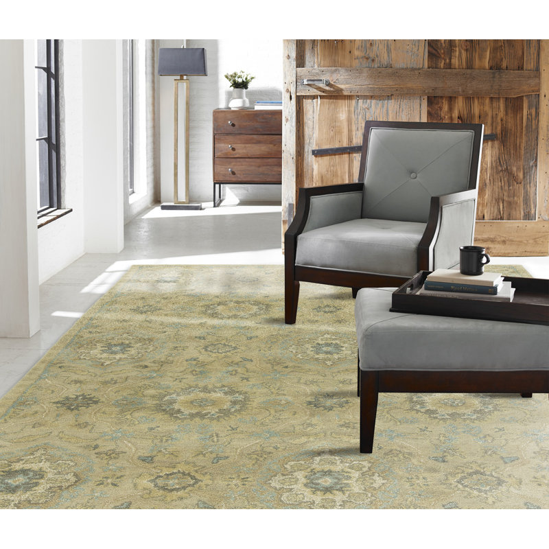 Allensville Hand Woven Wool Oriental Area Rug, Rectangle 5'6" x 8'6"