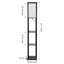 Jarold 63.7" Column Dimmable Floor Lamp with Shelves & Remote Control & USB Charging Station-265584389