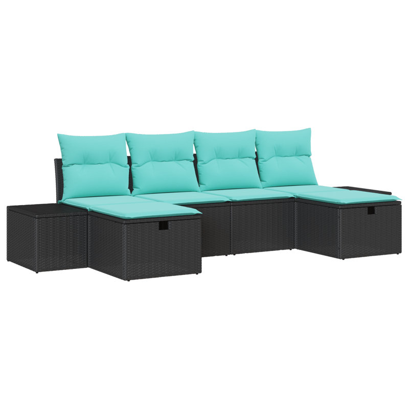 Ensemble de canapé de jardin avec coussin 6 pièces vidaXL