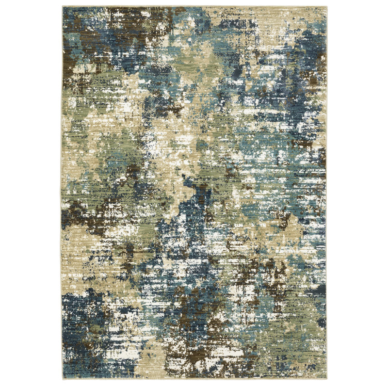 Brainley Abstract Indoor Rug, Rectangle 6'7" x 9'6"
