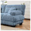 Causeuse 2 places en chenille bleue avec coussins pour le salon