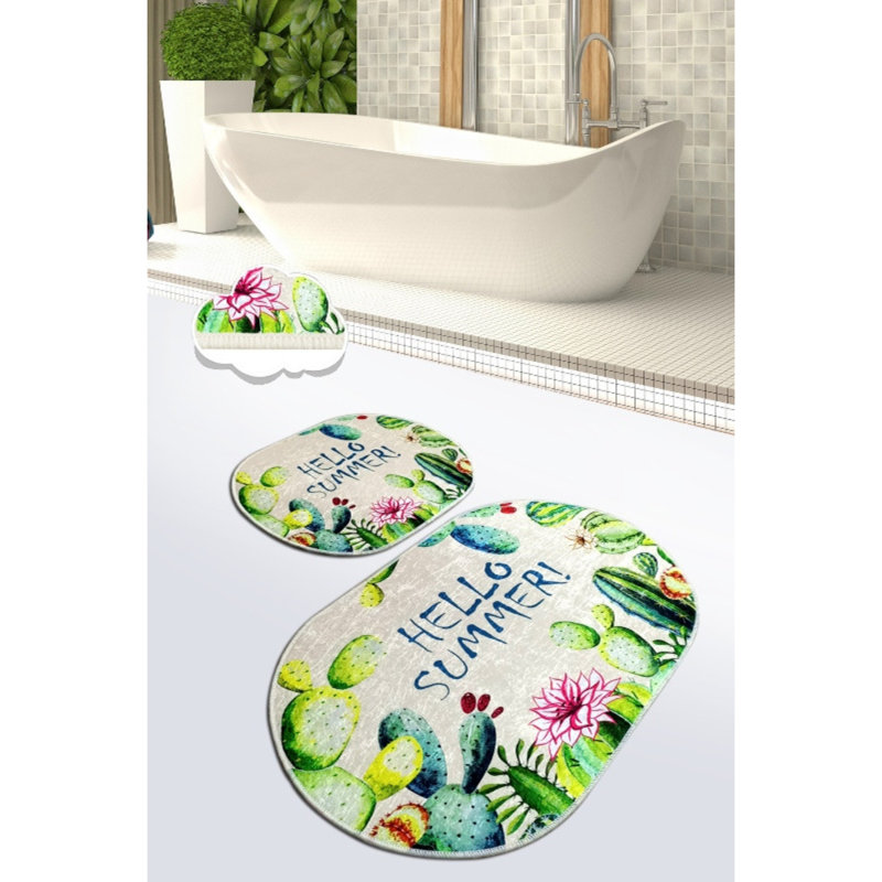 Ensemble de tapis de bain de qualité supérieure (2 pièces) en polyester antibactérien de 23,6 po x 39,4 po et de 19,7 po x 23,6 po | Dessous antidérapant, 700 g / m² | Lavable à la machine, doux et durable pour le confort de la salle de bain, design élégant et fonctionnel