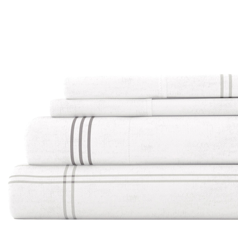 Isabela Cozy Cotton Flannel Plaid Sheet Set, Twin Sheet Set + Fitted Sheet + 1 Pillowcase