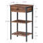 Table de chevet 1 tiroir en acier brun-123754831-86787626