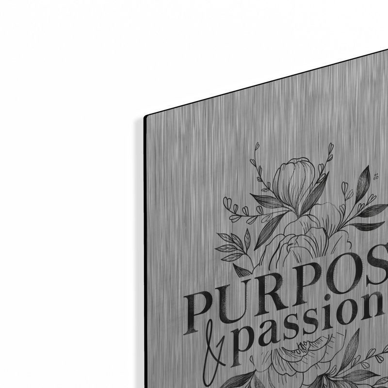 Art mural en métal «Purpose & Passion» par House Fenway, H 24 po x l 16 po
